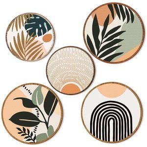 5 Pcs Wall Art Decor Wooden Living Room Wall Decor Bohemian Hanging Farmhouse🐴